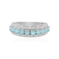 Bague en argent et Apatite bleue