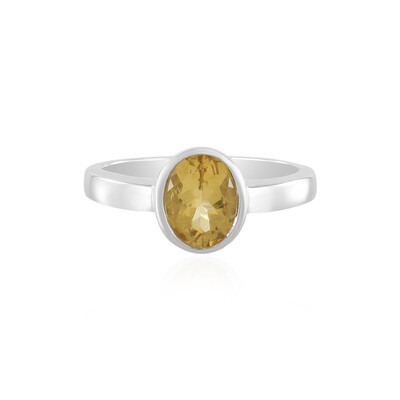 Bague en argent et Béryl jaune