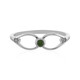 Bague en argent et Diamant vert I3