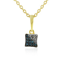 Collier en argent et Diamant bleu I4