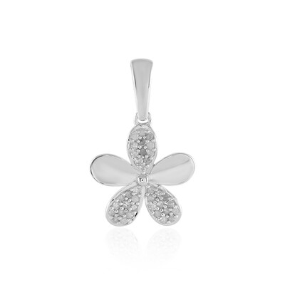 Pendentif en argent et Diamant I3 (J)