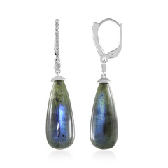 Boucles d'oreilles en argent et Labradorite