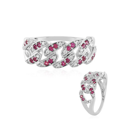 Bague en argent et Grenat Rhodolite