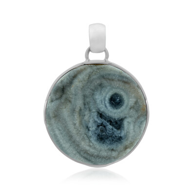 Pendentif en argent et Agate peau de serpent