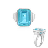 Bague en argent et Topaze Paraiba