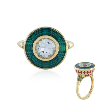 Bague en argent et Topaze bleu ciel