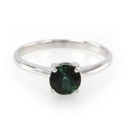 Bague en argent et Tourmaline bleu-vert de Sapo