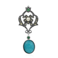 Pendentif en argent et Amazonite (Annette classic)