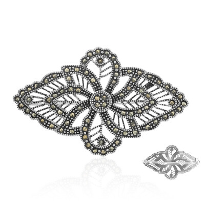 Broche en argent et Marcassite