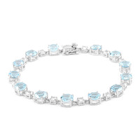 Bracelet en argent et Topaze bleu ciel