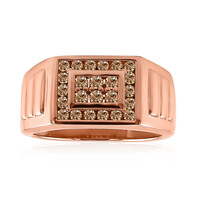 Bague pour homme en or et Diamant rose de France SI1 d'Argyle 