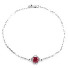 Bracelet en argent et Rubis de Bemainty