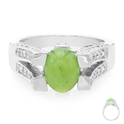 Bague en argent et Chrysoprase impériale