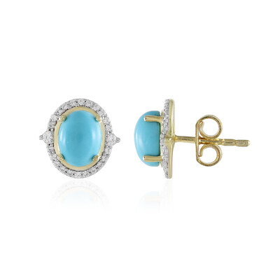 Boucles d'oreilles en argent et Turquoise Sleeping Beauty