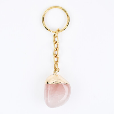 Accessoire en acier inoxydable et Quartz rose