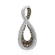 Pendentif en argent et Diamant champagne I2