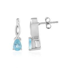 Boucles d'oreilles en argent et Apatite bleue