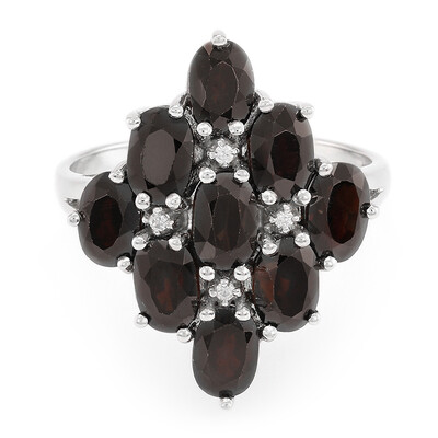 Bague en argent et Zircon chocolat