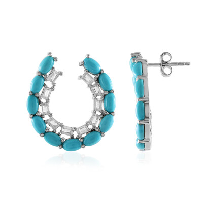 Boucles d'oreilles en argent et Turquoise Sleeping Beauty (Faszination Türkis)