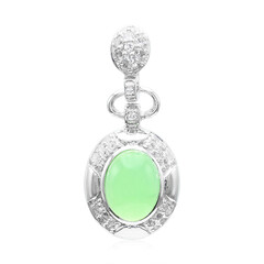 Pendentif en argent et Chrysoprase impériale