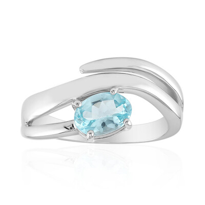 Bague en argent et Apatite bleue