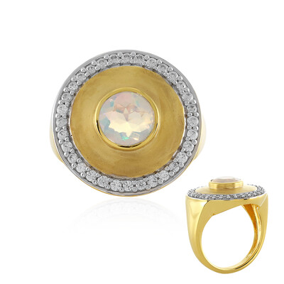 Bague en argent et Opale Welo (MONOSONO COLLECTION)