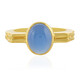 Bague en argent et Calcédoine bleue (MONOSONO COLLECTION)