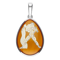 Pendentif en argent et Ambre baltique