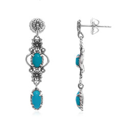 Boucles d'oreilles en argent et Turquoise Sleeping Beauty (Desert Chic)