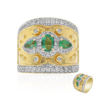 Bague en argent et Emeraude de Zambie (Dallas Prince Designs)