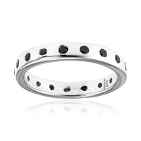 Bague en argent et Spinelle noir