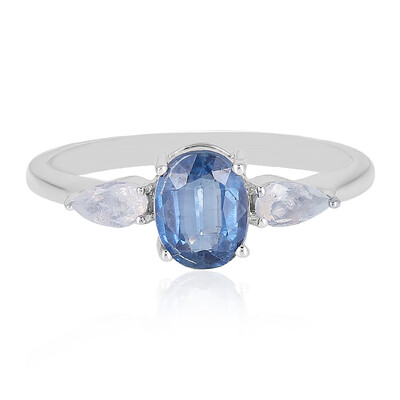 Bague en argent et Kyanite du Népal