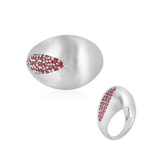 Bague en argent et Spinelle rouge noble (de Melo)