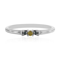 Bague en argent et Diamant jaune I3