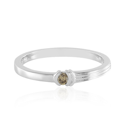 Bague en argent et Diamant champagne I3