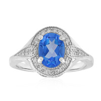 Bague en argent et Topaze Bleue Indigo