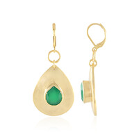 Boucles d'oreilles en laiton et Onyx vert (Juwelo Style)