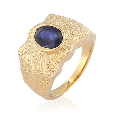 Bague en argent et Saphir bleu de Madagascar (de Melo)