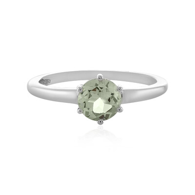 Bague en argent et Améthyste verte