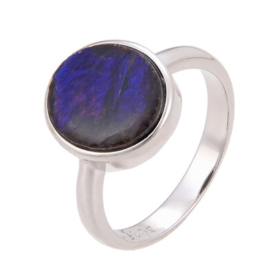 Bague en argent et Ammolite