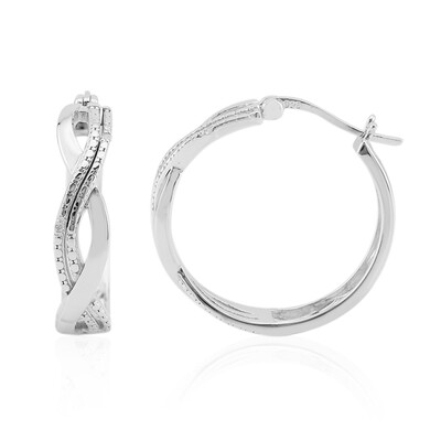 Boucles d'oreilles en argent et Diamant I3 (I)