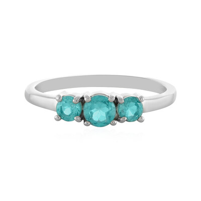 Bague en argent et Apatite bleue