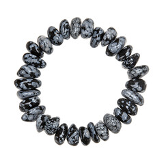 Bracelet et Obsidienne Flocon-de-Neige