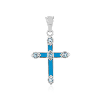 Pendentif en argent et Topaze bleu ciel