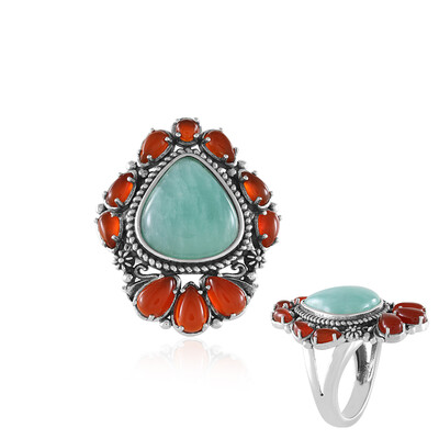 Bague en argent et Amazonite (Desert Chic)