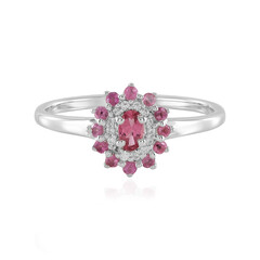 Bague en argent et Tourmaline rose