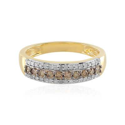 Bague en argent et Diamant champagne I3