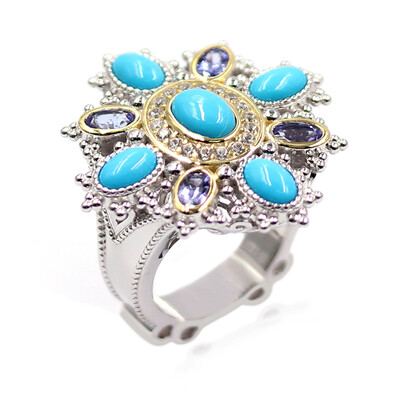 Bague en argent et Turquoise Sleeping Beauty (Dallas Prince Designs)