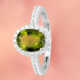 Bague en argent et Moldavite