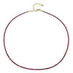 Collier en argent et Spinelle rouge noble